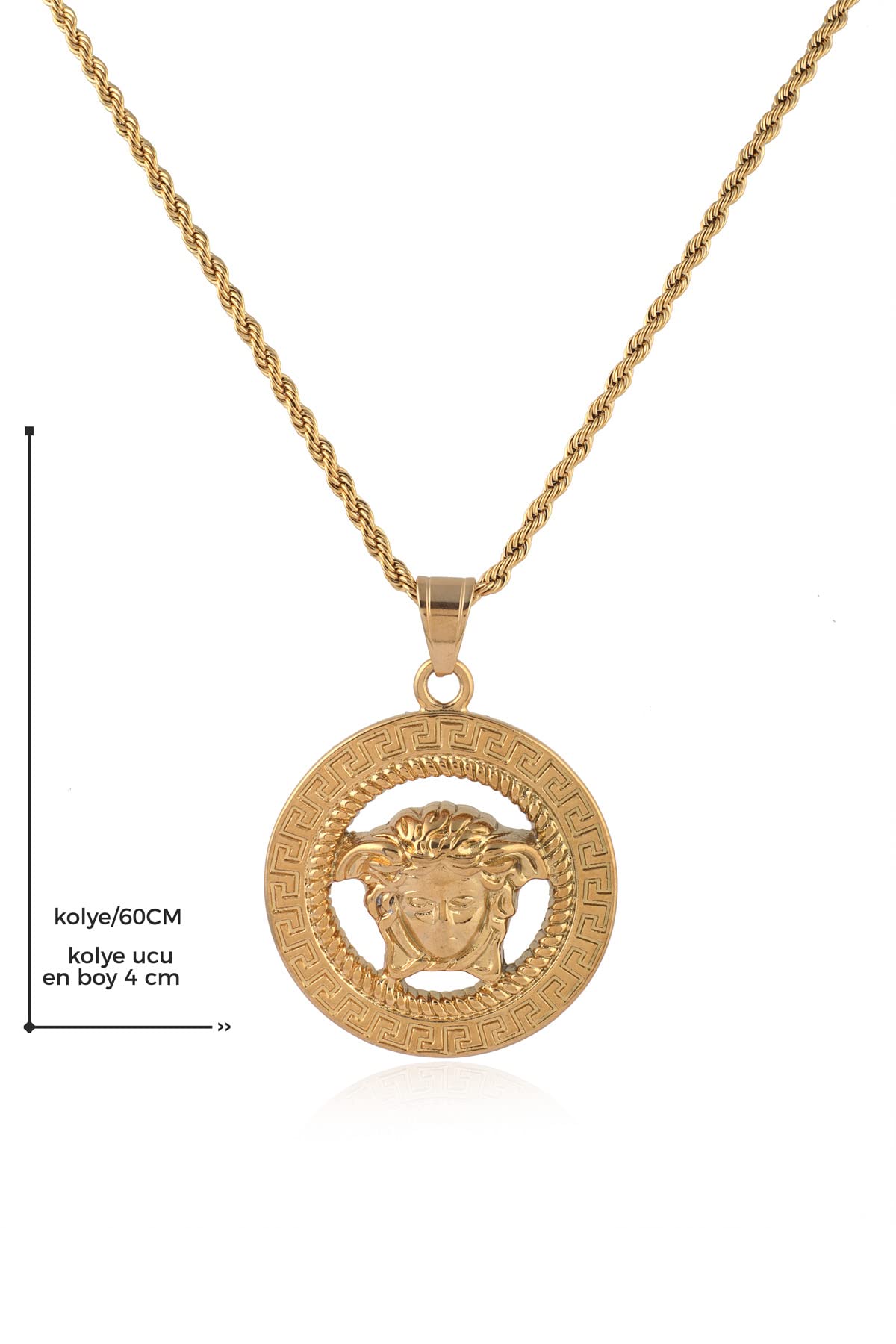 Stainless Steel Gold Plated Curb Chain Box Necklace
