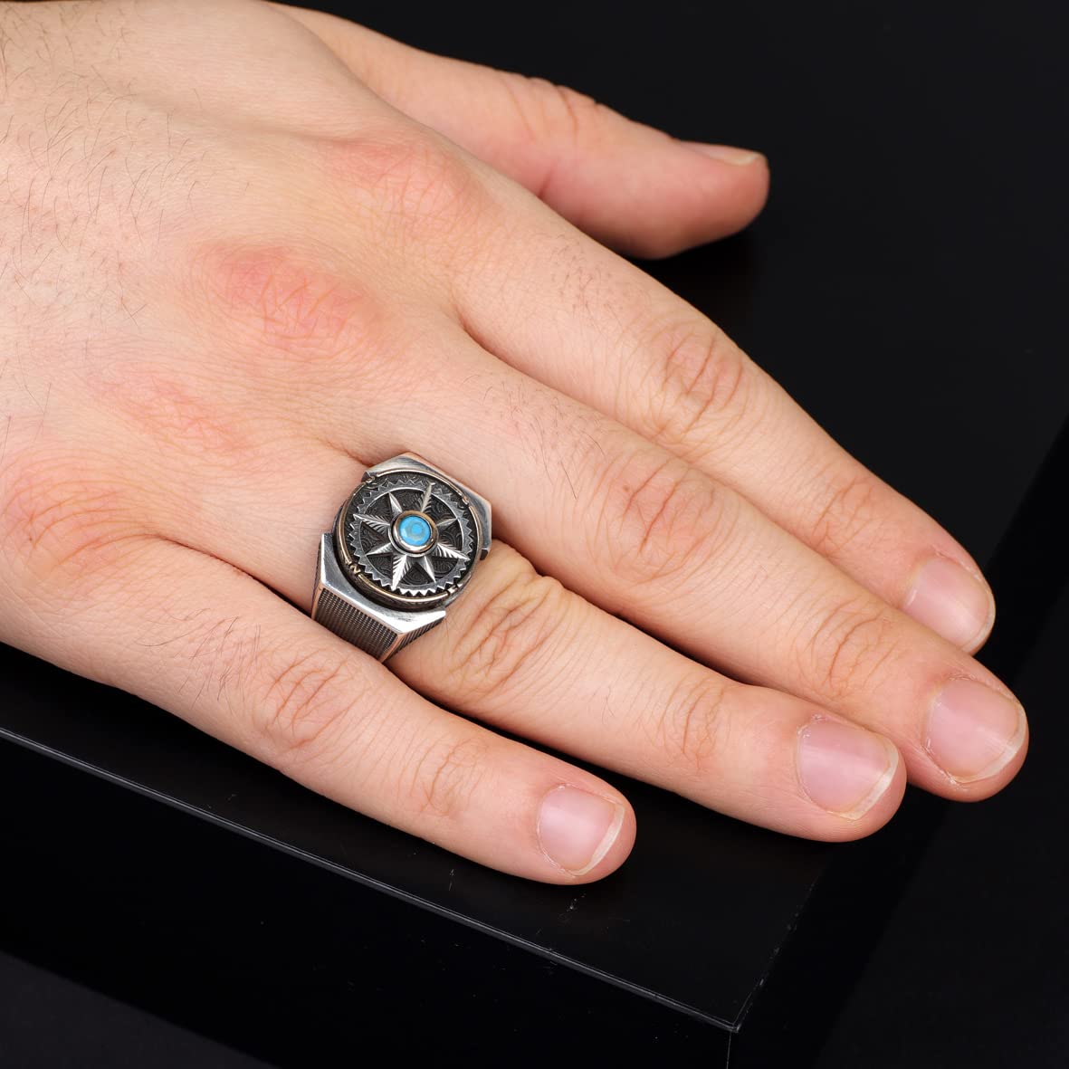 Turquoise Ring Men