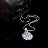 Sterling Silver Necklace for Men - Jesus Necklace with Gothic Oxidized Chain — image 4