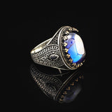 Blue Tiger Eye Ring for Men — image 4