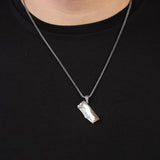 Sterling Silver Pocket Knife Necklace - Mens Silver Pendant on Silver Chain - Gothic & Biker Style with Silver Cleaning Cloth Gift — image 3