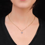 Sterling Silver Evil Eye Necklace for Women - Aesthetic Evil Eye Jewelry for Women - Gold Plated Silver Evil Eye Necklace - Birthday Gifts for Women — image 3