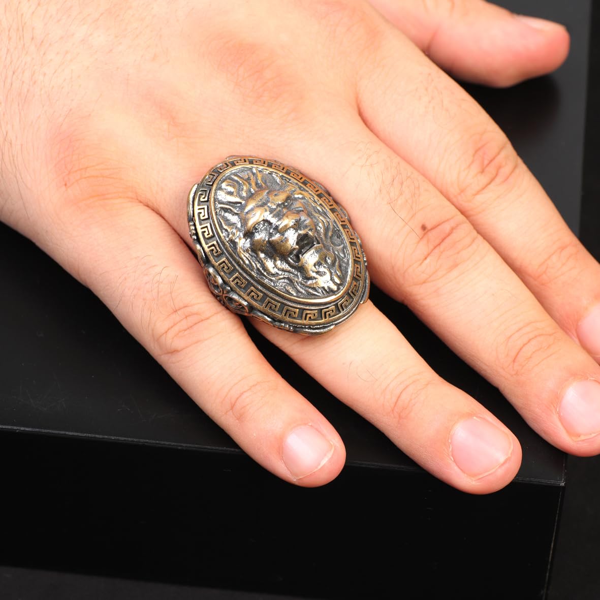 Lion Ring Signet Ring for Men