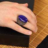 Blue Sapphire Ring Mens — image 6