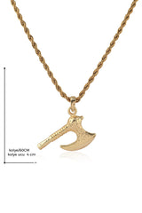Ax Model Stainless Steel Border Chain Boxed Gold Men's Necklace — image 2