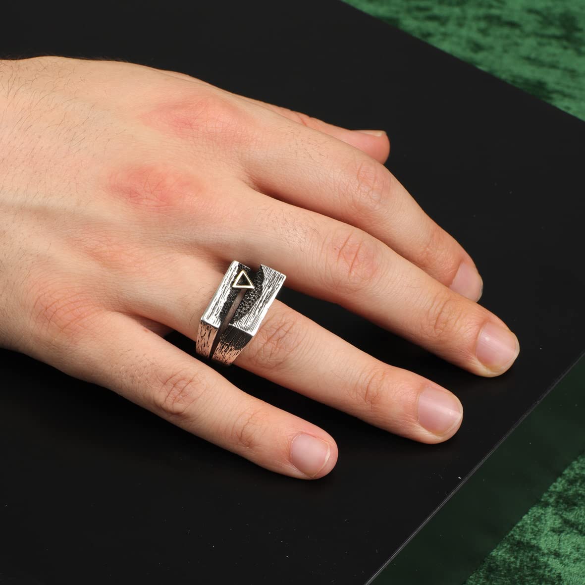925K Sterling Silver Vintage Ring Men