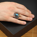 Men Silver Eagle Ring — image 6