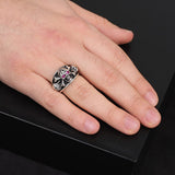 Skull Handmade Sterling Silver Men Biker Ring — image 6