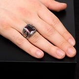 925 Sterling Silver Eagle Ring for Men - Ruby Eagle Ring for Men - 925 Sterling Silver Eagle Design Jewelry - Birthday Gifts — image 6