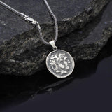 Sterling Silver Men's Mythology Necklace with Antique Caesar Coin Pendant and Silver Chain - Birthday Gifts — image 4