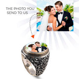 Handmade 925 Sterling Silver Personalized Rings - Custom Photo Ring with Name Engraving — image 2