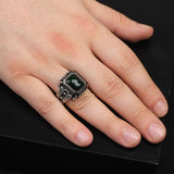 Vintage Emerald Ring for Men — image 2