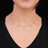 Evil Eye and Sun Necklace in Gold Plated Jewelry Collection for Women - Sterling Silver Evil Eye and Sun Necklace for Women - Aesthetic Charm — image 3