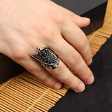 Skeleton Ring Sterling Silver Men Biker Ring — image 6