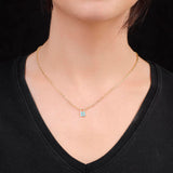 Gold Plated and Sterling Silver Lock Necklace - Lock Pendant Choker - Gold Plated and Sterling Silver for Women - Birthday Gifts for Women — image 3