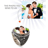 Handmade 925 Sterling Silver Personalized Rings - Custom Photo Ring with Name Engraving — image 2