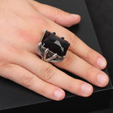 Amethyst Claw Ring - Chunky Sterling Silver Gemstone Ring — image 2