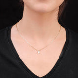 Gold Plated and Sterling Silver Lock Necklace - Lock Pendant Choker - Gold Plated and Sterling Silver for Women - Birthday Gifts for Women — image 3
