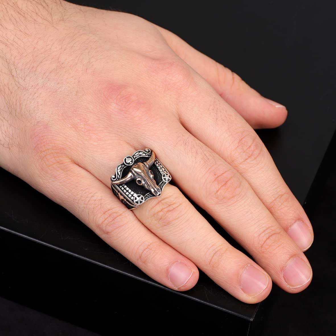 925K Sterling Silver Bull Ring