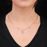 Sterling Silver Evil Eye and Lock Necklace for Women - Cute Evil Eye and Lock Necklaces in Gold Plated Jewelry - Birthday Gifts for Women — image 3