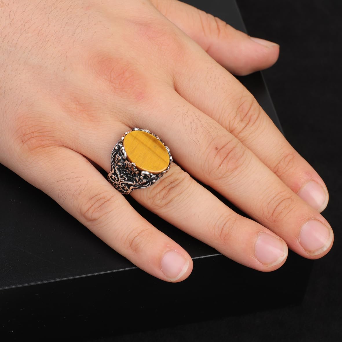 Vintage Tiger Eye Gemstone Ring