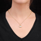 Shell Necklace and Lock Pendant: Aesthetic Gold Plated and Sterling Silver Necklace for Women - Cute and Aesthetic Gold Plated Jewelry for Women - Birthday Gifts for Women — image 3