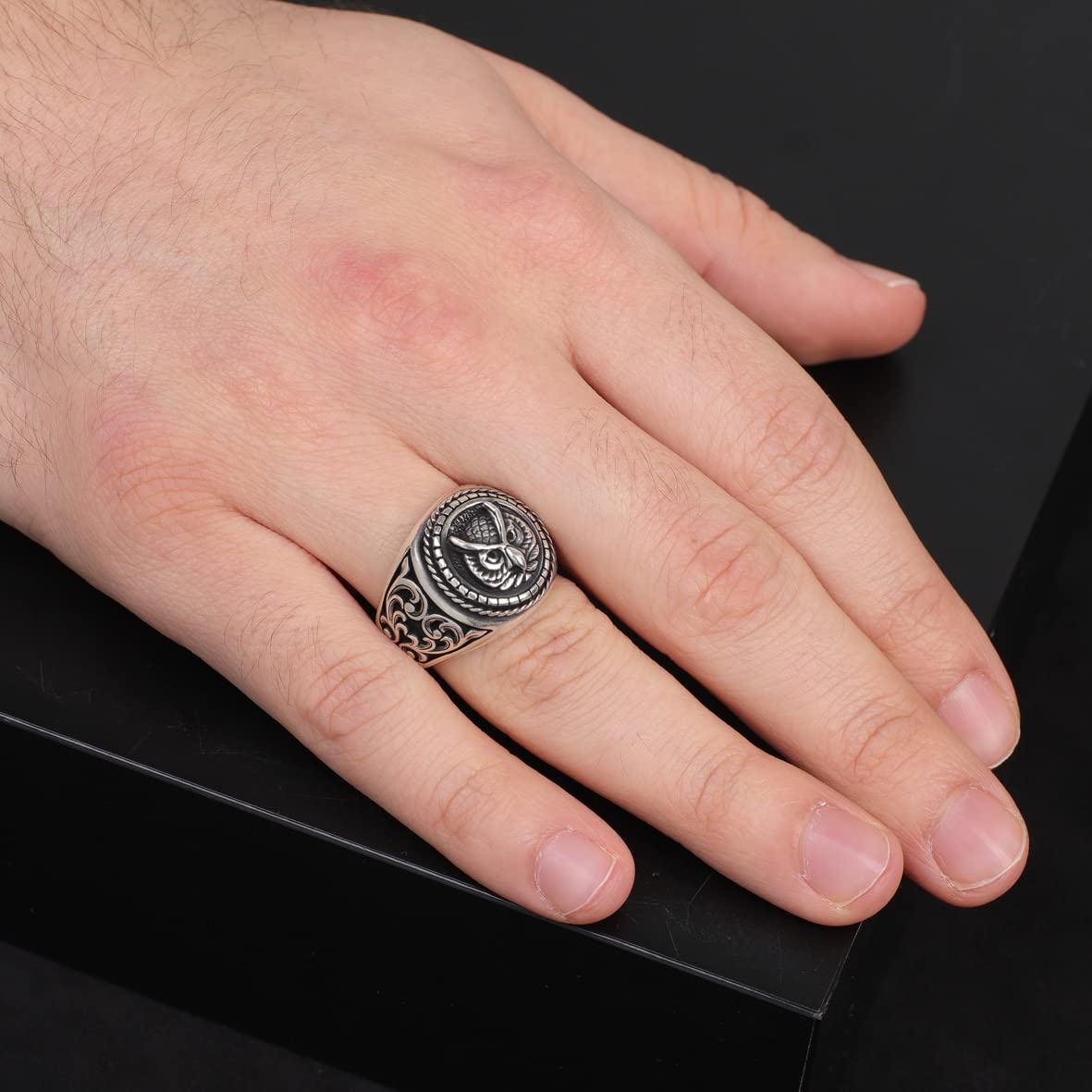 925K Sterling Silver Owl Ring
