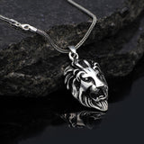 Sterling Silver Lion Necklace for Men - Animal-inspired Jewelry - Complete with Men's Silver Chain - Birthday Gifts — image 2