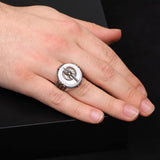 Mother of Pearl Gemstone Handmade Mens Ring — image 6