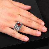 Carnelian Signet Ring for Men - Vintage Ottoman Gemstone Pinky Ring — image 2