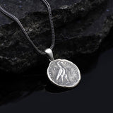 Sterling Silver Men's Coin Necklace with Antique Caesar Pendant - Antique Caesar Design in Sterling Silver - Birthday Gifts — image 5