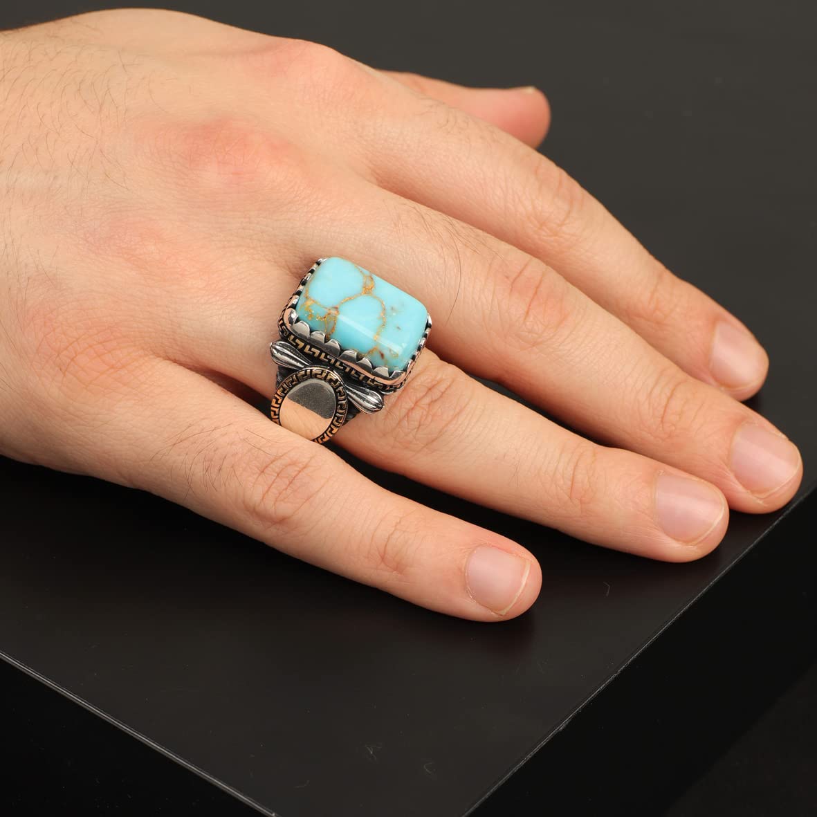 Mens Turquoise Ring