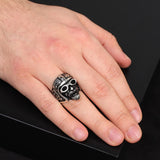 925K Sterling Silver Mens Biker Ring — image 6
