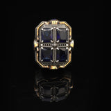 Handmade Sapphire Ring Ottoman Style – Large Statement Vintage Gemstone Ring — image 3