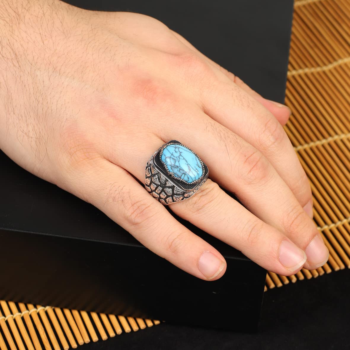 Mens Turquoise Ring