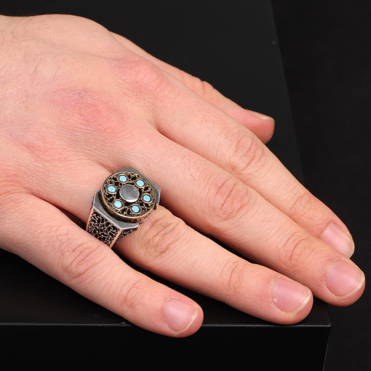 Turquoise Ring Men