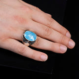 Vintage Handmade 925 Sterling Silver Men's Gemstone Ring - 925 Sterling Silver Rings for Men - Handcrafted Ring for Men — image 6
