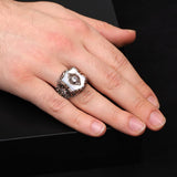 Mother of Pearl Gemstone Handmade Mens Ring — image 6
