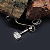 Viking Knob Necklace - Sterling Silver Men’s Pendant with Gothic & Biker Style Silver Chain - Free Cleaning Cloth — image 2