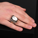 Turquoise Stone Men Silver Ring — image 6