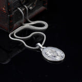 Handmade Jesus Necklace - Christian Sterling Silver Necklace for Men with Gothic Oxidized Chain and Silver Polishing Cloth Gift — image 4