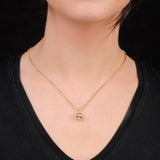 Sterling Silver Necklace featuring Ball Bead Charm in Cute Necklace - Gold Plated Necklace with Ball Bead Charm for Aesthetic Jewelry - Birthday Gifts for Women — image 3