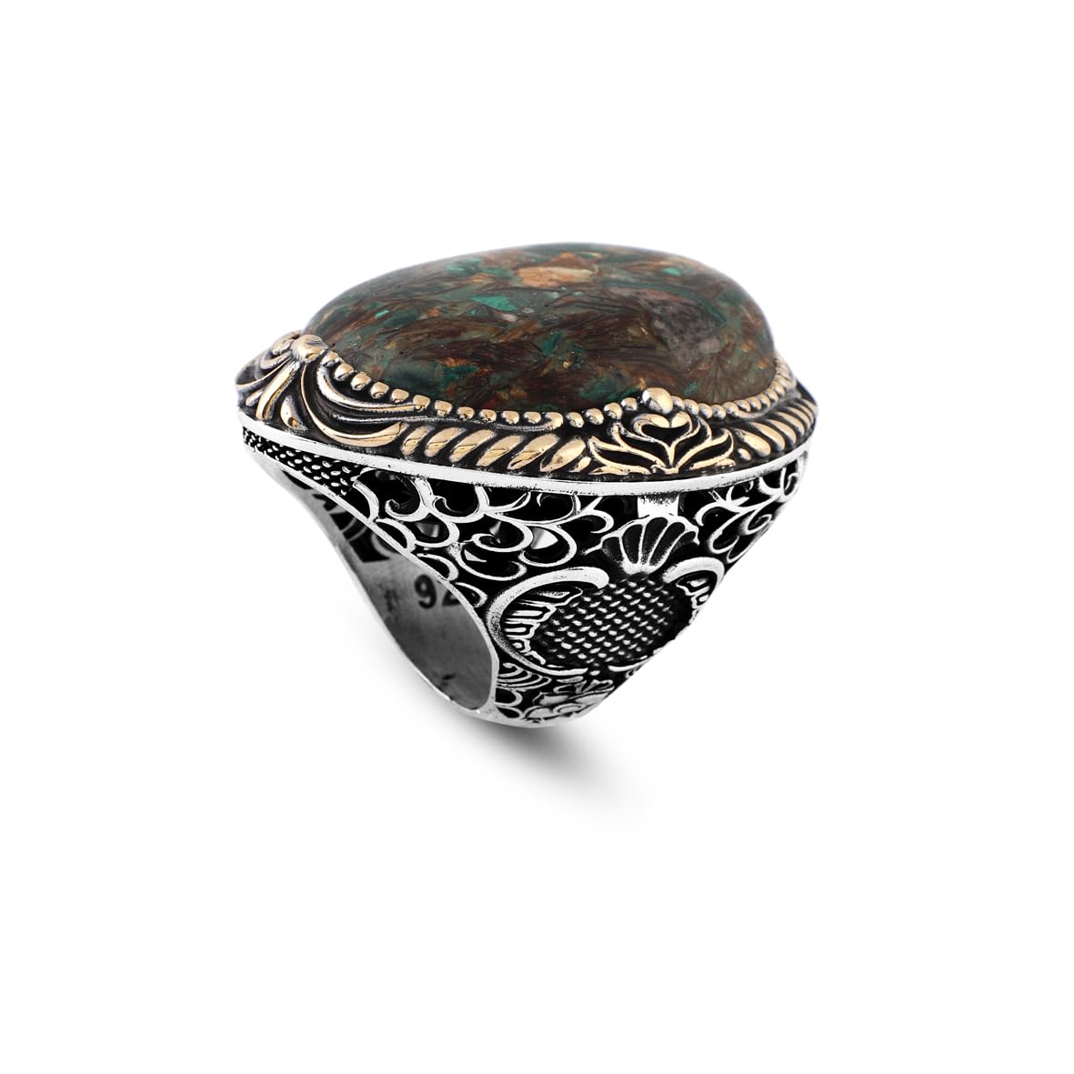 Special Turquoise Ring - Chunky Silver Ring