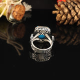 925K Sterling Silver Mens Turquoise Ring — image 4