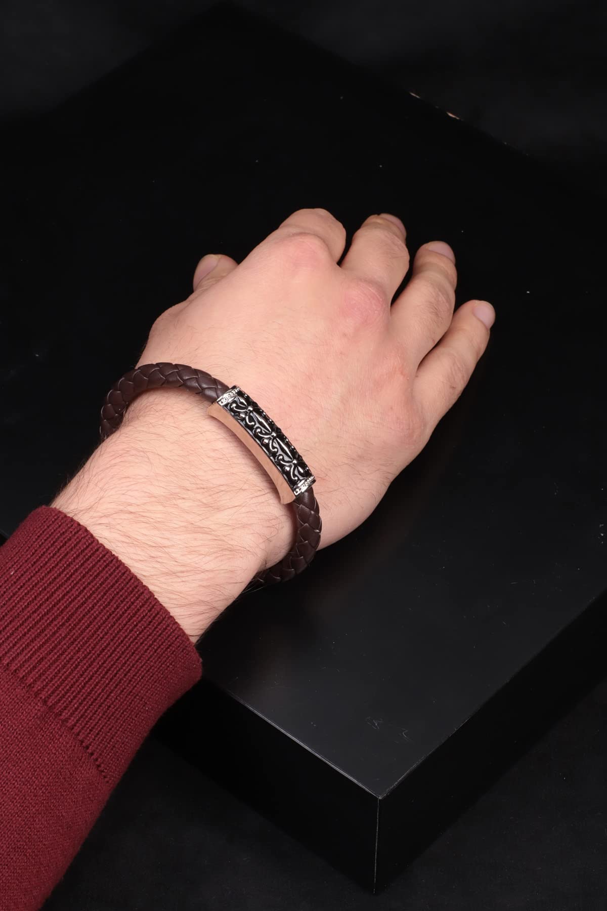 Knight Stainless Steel Men's Hand Bracelet