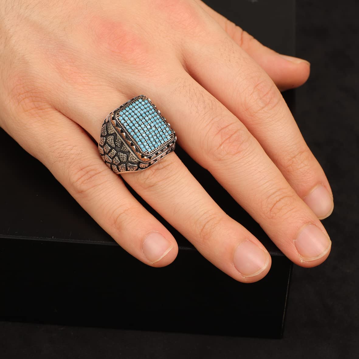 Mens Turquoise Ring