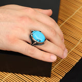 925K Sterling Silver Ring Turquoise Ring — image 6