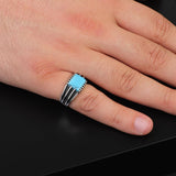 Men's Turquoise Signet Ring — image 2
