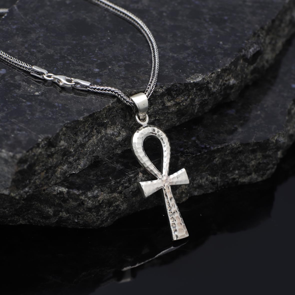 Sterling Silver Cross Necklace for Men - Sterling Silver Pendant with Men's Silver Chain - Birthday Gifts