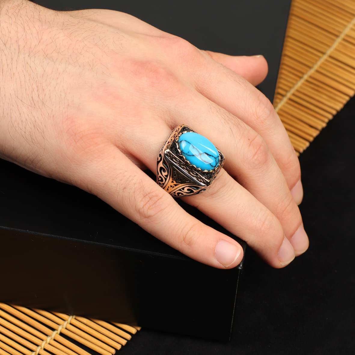 Mens Turquoise Ring